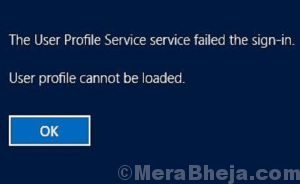 Main User Profile Service Failed The Logon Windows 10