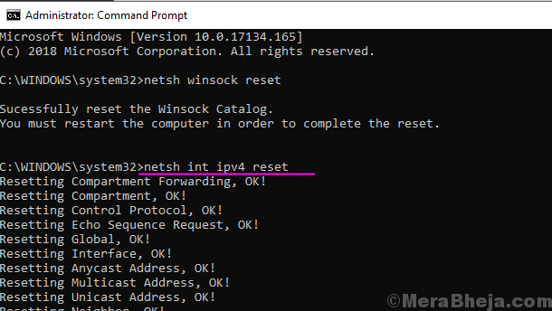 Netsh Int Ipv4 Reset