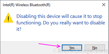 Promt Disable Bluetooth