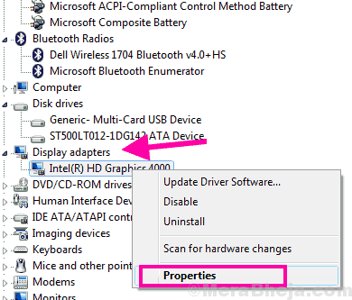 intel display driver not working