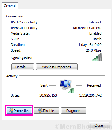 Properties Err Network Changed Chrome