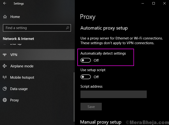 Proxy Settings