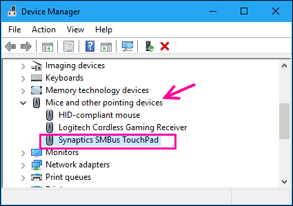 Synaptics smbus driver код 12