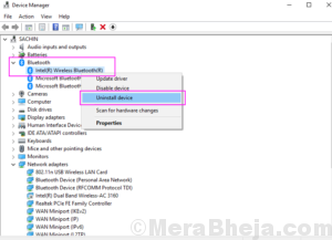 uninstall bluetooth driver