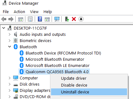 Uninstall Device Min