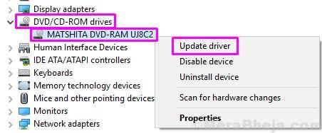 matshita dvd ram uj8c2 driver windows 10