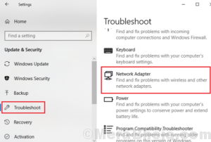 Network adapter troubleshooter 2