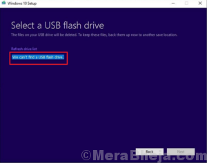 Windows 10 Media Creation Tool can’t find USB