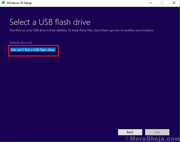 Windows 10 Media Creation Tool Can’t Find Usb