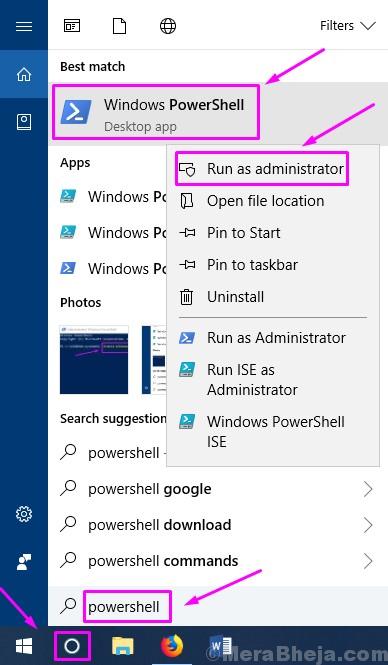 Windows Powershell Run As Admin