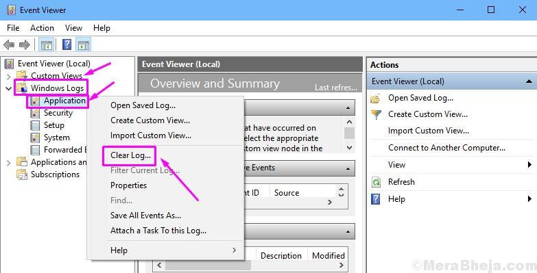 Clear Log Event Viewer