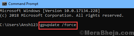 Command Gpupdate Force