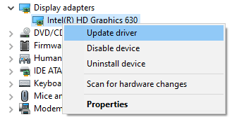 Intel Display Driver Update