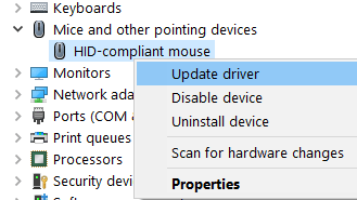 mouse jumping around screen windows 10