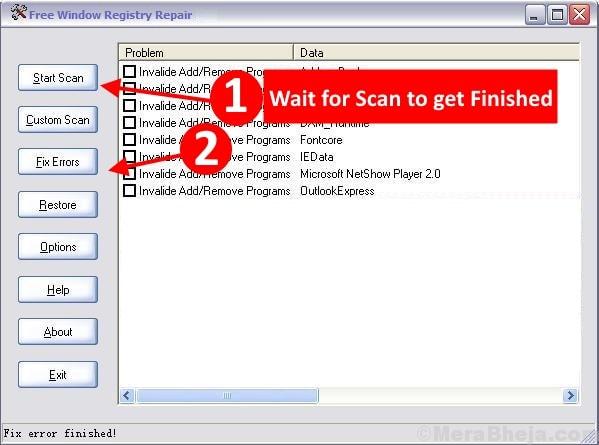 win7 registry repair