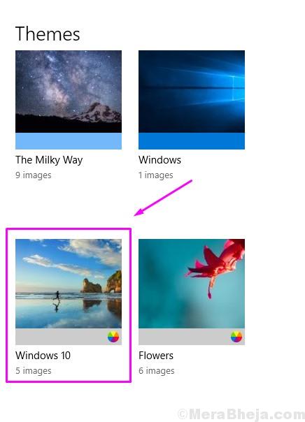 Select Windows 10 Theme