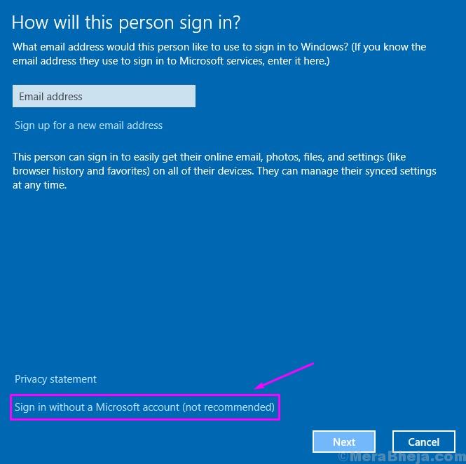 Sign In Without A Microsoft Account