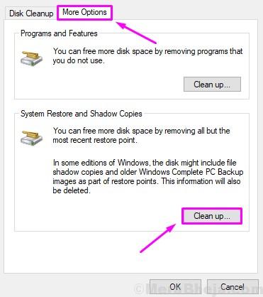 System Resore Shadow Copies Clean Up