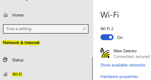 Wifi Settings Min