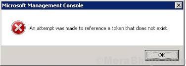 Предпринята попытка сослаться на несуществующий токен
