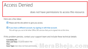 OneDrive Access Denied error