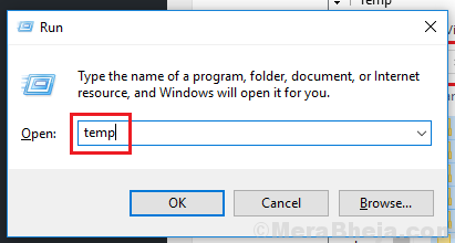 Runn Command To Open Temporary Files Folder