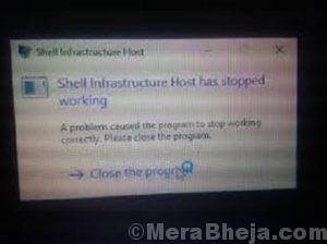 Ошибка shell infrastructure host windows 10