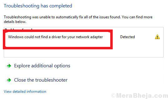 Windows Could Not Find A Driver For Your Network Adapter