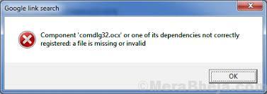 Comctl32.ocx File Is Missing Or Invalid