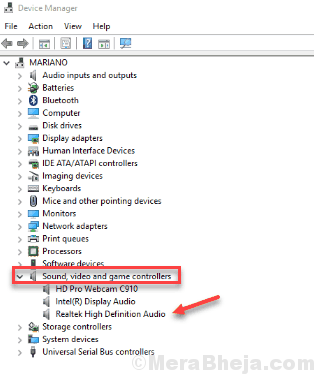 Device Manager Sound
