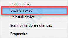 Disable Device