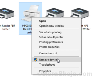 Remove Device Printer