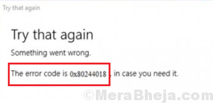 Error 0x80244018 when installing Apps