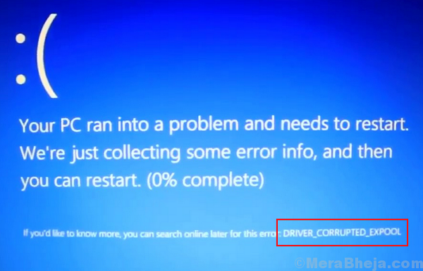 Fix Driver Corrupted Expool Error On Windows 10