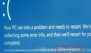 Memory Management error 0x0000001A on Windows 10