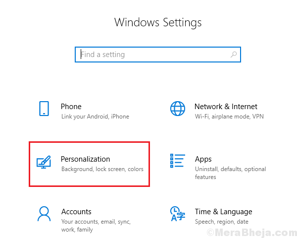 Personalization In Windows Settings