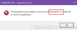 The Application Was Unable To Start Correctly (0xc0000715). Click Ok To Close The Application.