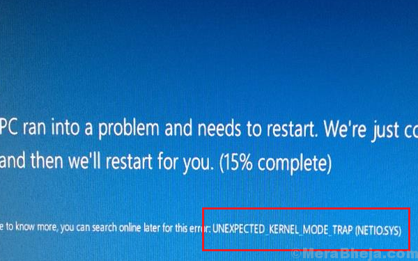 Unexpected Kernel Mode Trap Error In Windows 10