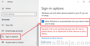 Windows 10 Dynamic Lock is not working or missing