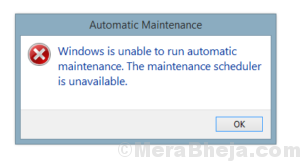 Windows is unable to run Automatic Maintenance