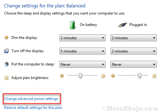 Advanced Power Setting