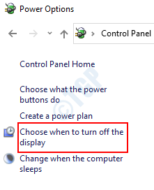 Choose When Turn Off Display