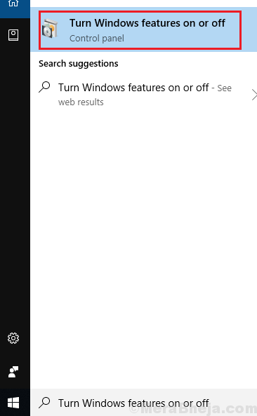 Turn Windows Features On Or Off