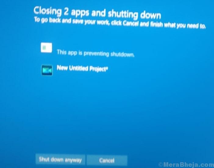 cancel shutdown windows 10