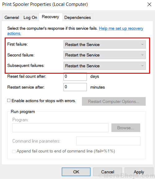 Restart Print Spooler Service Min Min