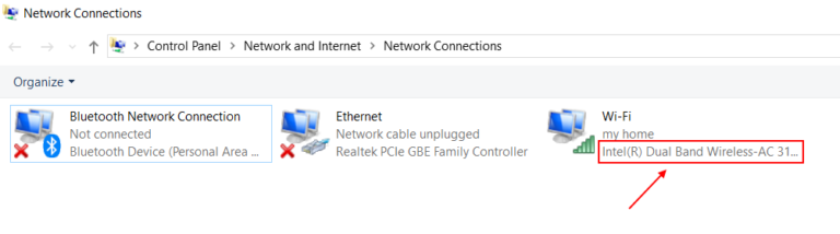 Find out your Network Driver adapter with which you are connected in ...