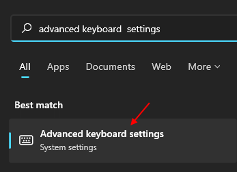 Advanced Keyboard Settings Min