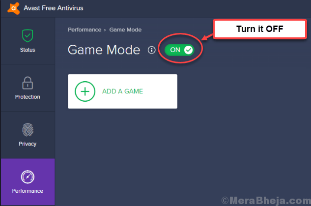 Avast Game Mode Min