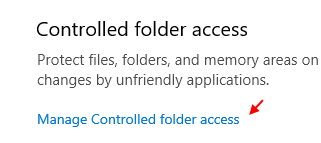 Controlled Folder Access