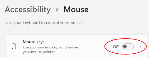 Mouse Keys 1